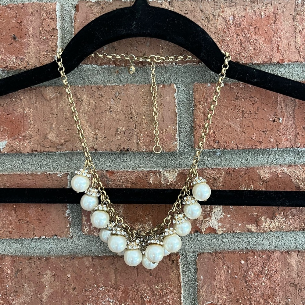 J. Crew Gold and pearl Necklace